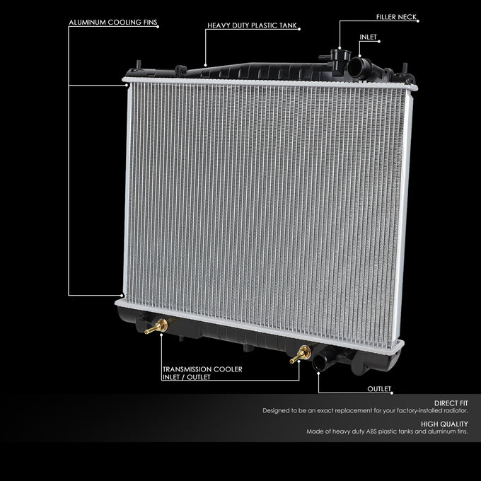 D-Motoring - 98-04 Nissan Frontier/Nissan Xterra AT Radiators - Aluminum - 2