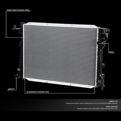 04-05 Jaguar XJ8/XJR 4.2L AT Radiator - OE Style - Aluminum - 2