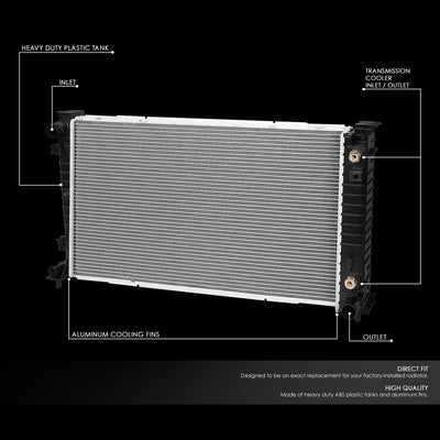D-Motoring - 99-07 Ford Windstar Freestar At MtRadiator - OE Style - Aluminum - 2