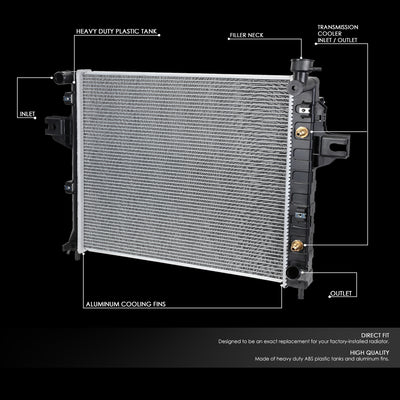 D-Motoring - 99-00 Jeep Grand Cherokee 4.7 Radiator - Aluminum - 2