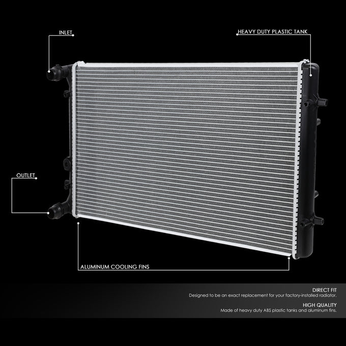 D-Motoring - 99-10 VW Golf City/GTI/Jetta AT/MT Radiators - Aluminum - 2