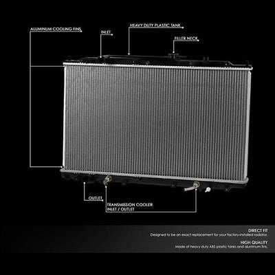 99-04 Honda Odyssey 3.5/Isuzu Oasis 2.3 AT Radiator - OE Style - Aluminum - 2