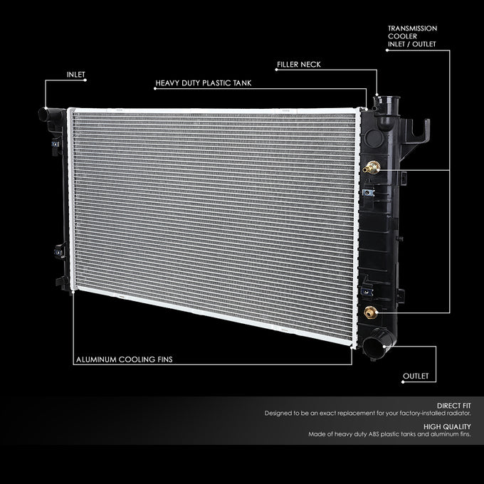 D-Motoring - 94-02 Dodge Ram Ramcharger V8 AT Radiator - Aluminum - 2