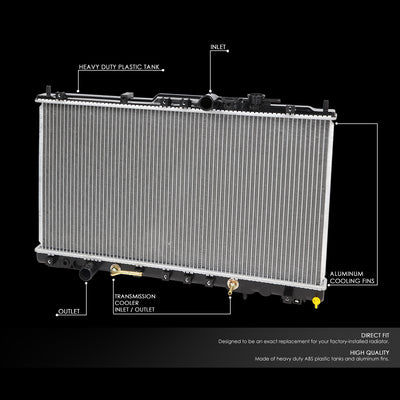 D-Motoring - Radiator - Aluminum - 99-02 Mitsubishi Galant AT - 2