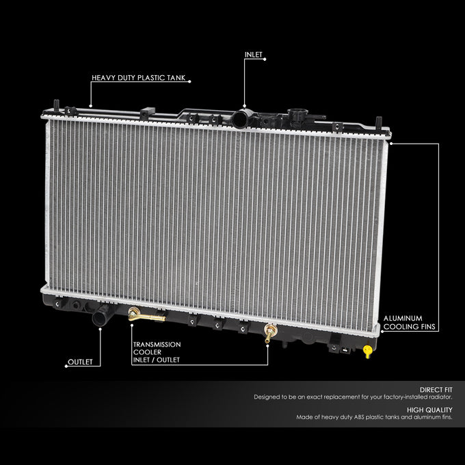D-Motoring - Radiator - Aluminum - 99-02 Mitsubishi Galant AT - 2