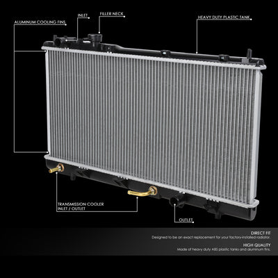 D-Motoring - 99-03 Mazda Protege 5 AT Radiators - Aluminum - 2