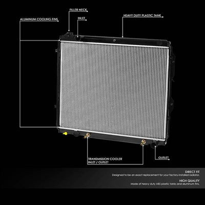 00-06 Toyota Tundra 4.7L Radiator - OE Style - Aluminum - 2