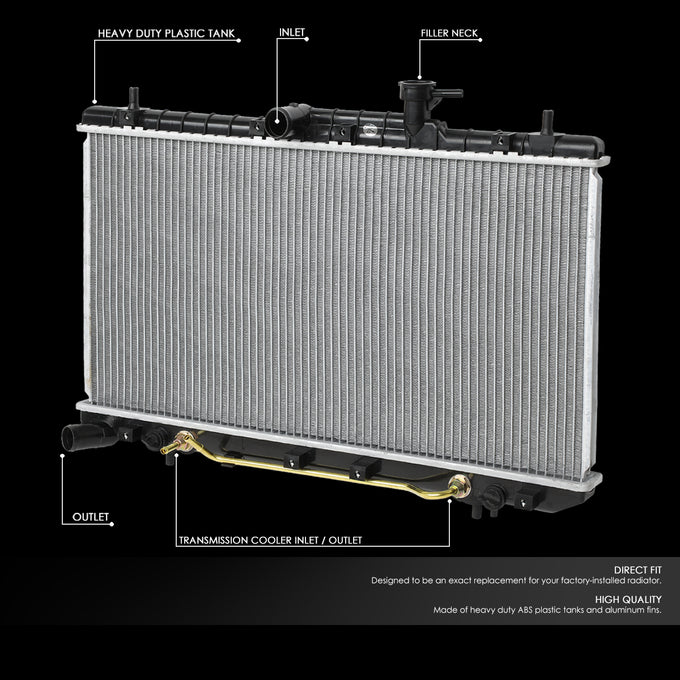 D-Motoring - Radiator - Aluminum - 01-05 Hyundai Accent 1.6L AT - 2