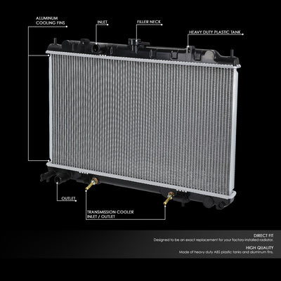 D-Motoring - 00-06 Nissan Sentra 1.8L Radiator - Aluminum - 2