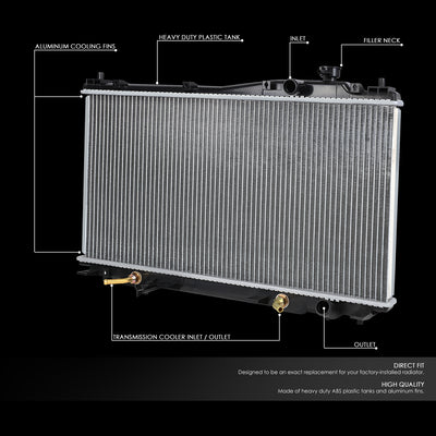 D-Motoring - 01-05 Honda Civic 1.7L AT Radiators - Aluminum - 2