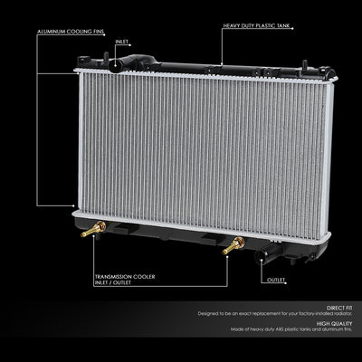 D-Motoring - 00-04 Dodge Plymouth Neon 2.0 AT Radiator - Aluminum - 2