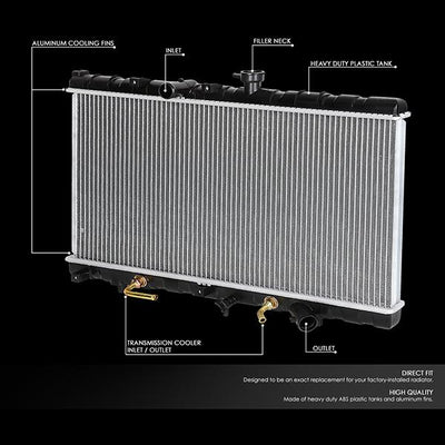 01-02 Kia Rio 1.5 Radiator - OE Style - Aluminum - 2