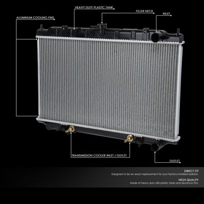 D-Motoring - 99-02 Infiniti G20 2.0L L4 AT Radiators - Aluminum - 2