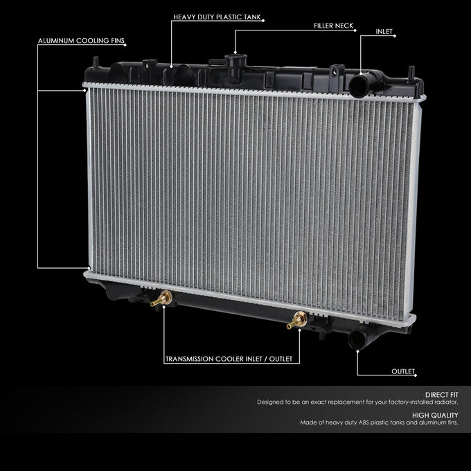 D-Motoring - 99-02 Infiniti G20 2.0L L4 AT Radiators - Aluminum - 2