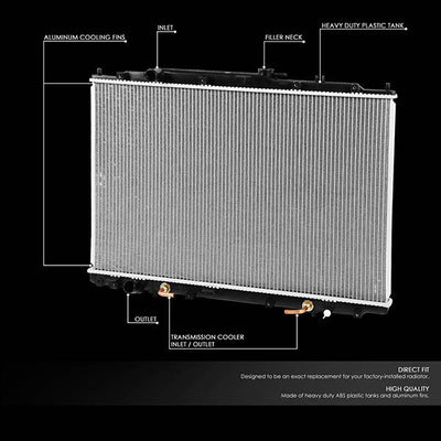 01-04 Honda Pilot/Acura MDX 3.5L AT Radiator - OE Style - Aluminum - 2