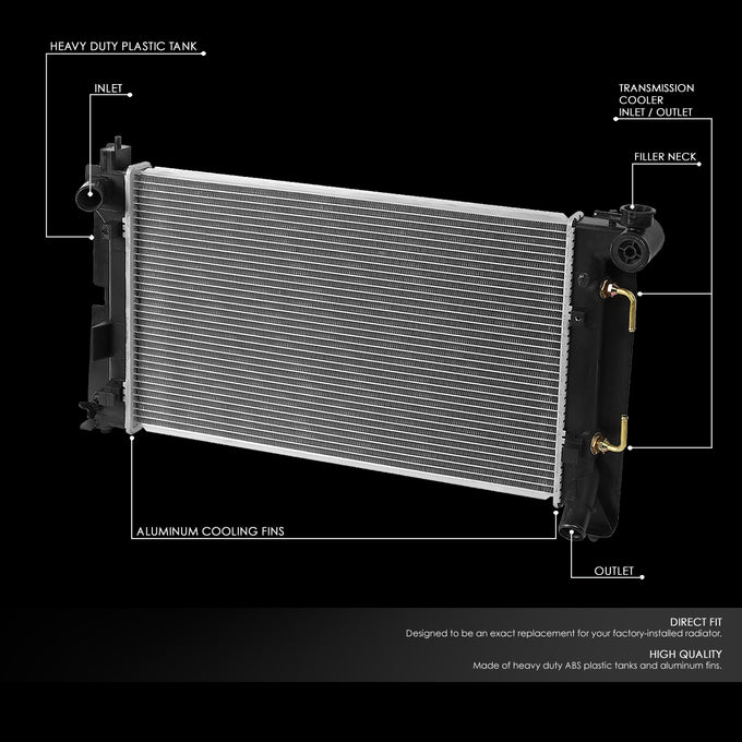 D-Motoring - 03-08 Corolla Matrix At MtRadiator - OE Style - Aluminum - 2