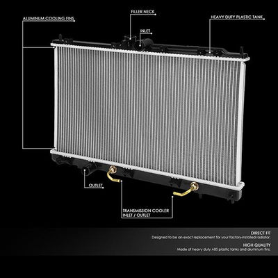 02-07 Mitsubishi Lancer 2.0 2.4 Radiator - OE Style - Aluminum - 2