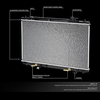 D-Motoring - 01-07 HighlanderRadiator - Aluminum - 2
