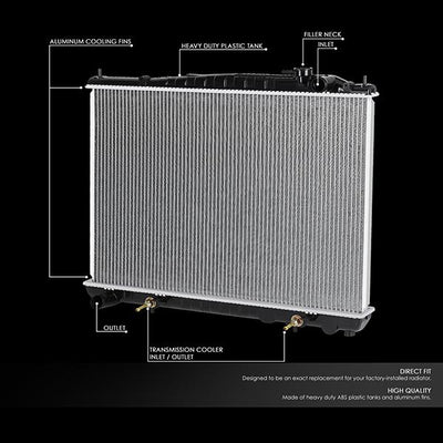 01-04 Infiniti QX4/Nissan Pathfinder AT Radiator - OE Style - Aluminum - 2