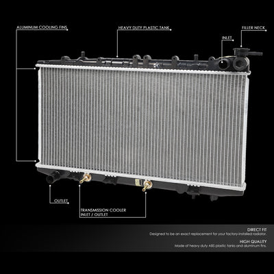D-Motoring - 02-06 Nissan Sentra 2.5L AT Radiators - Aluminum - 2