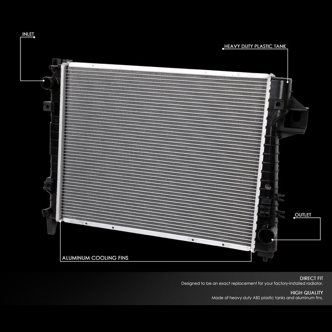D-Motoring - 02-04 Dodge Ram Truck 3.7 4.7 5.7 Radiator - Aluminum - 2