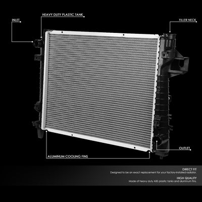D-Motoring - Radiator - Aluminum - Dodge Ram 1500 /2500 3.7L 4.7L 5.7L 5.9L - 2