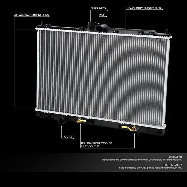 03-06 Mitsubishi Outlander 2.4 Radiator - OE Style - Aluminum - 2