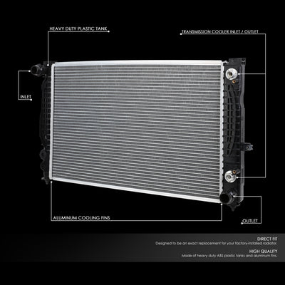 D-Motoring - 96-02 Audi A4 1.8T A6 2.8/RS4 S4 2.7 Radiators - Aluminum - 2