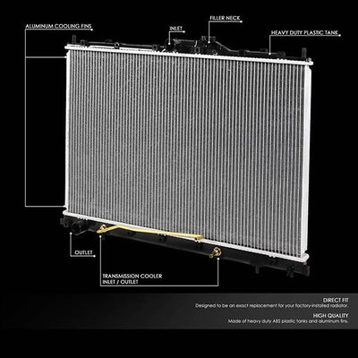04-11 Mitsubishi Endeavor 3.8 Radiator - OE Style - Aluminum - 2
