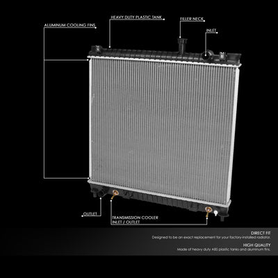 D-Motoring - 04-15 Titan Armada Qx56 ATRadiator - OE Style - Aluminum - 2