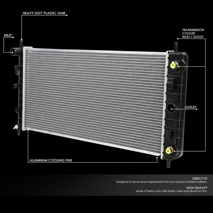 D-Motoring - Radiator - Aluminum - Chevy Malibu 3.5L 3.9L AT / Pontiac G6 3.5L AT - 2