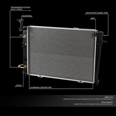 05-10 Kia Sportage Hyundai Tucson AT Radiator - Aluminum - OEM-RA-2785 - 2