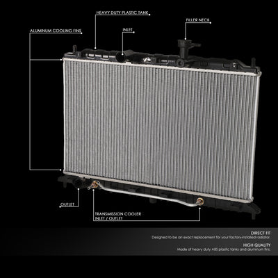 D-Motoring - 06-11 Kia Rio Rio5Radiator - OE Style - Aluminum - 2