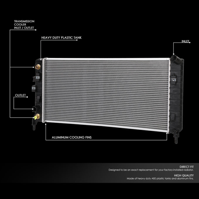 D-Motoring - 05-11 Buick Allure Chevy Impala AT Radiator - Aluminum - 2