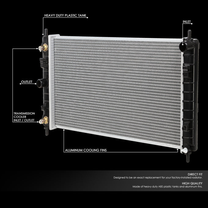 D-Motoring - Radiator - Aluminum - Pontiac G5/Chevy Malibu 2.4L 3.5L 3.6L - 2
