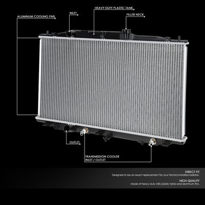 D-Motoring - 05-07 Honda Accord 2.4L Radiator - Aluminum - 2