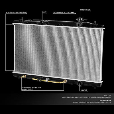 05-16 Toyota Avalon/Camry/Venza/ES350 AT Radiator - OE Style - Aluminum - 2