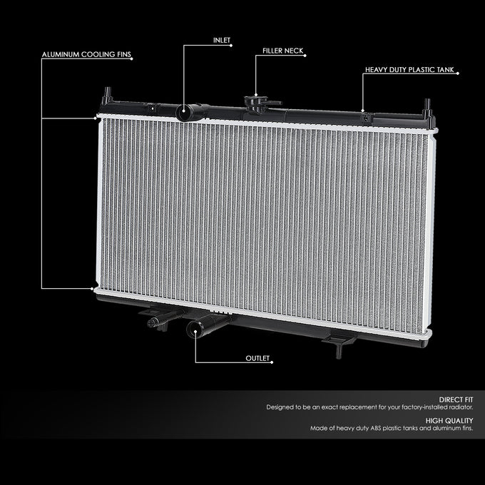 D-Motoring - 07-12 Nissan Sentra Radiator - Aluminum - 2