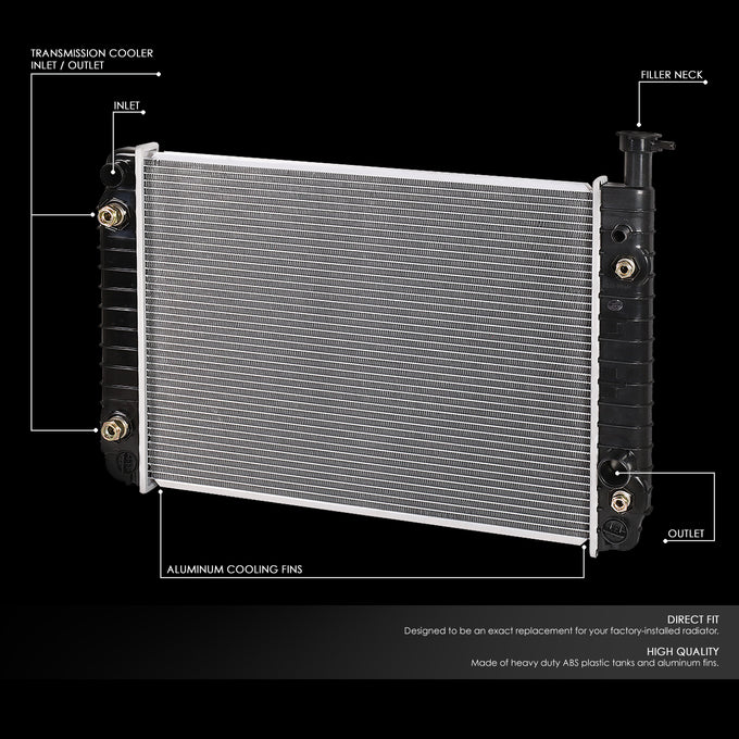 D-Motoring - 85-94 Gmc Safari Chevy Astro 4.3 V6 ATRadiator - Aluminum - 2
