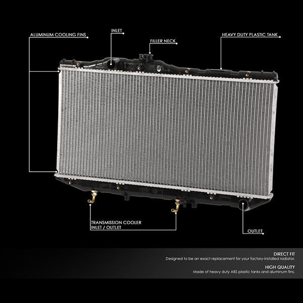 87-91 Toyota Camry 2.0L AT/MT Radiator - Factory Style - Aluminum - OEM-RA-870 - 2