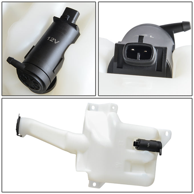 2004 Mitsubishi Lancer Windshield Washer Reservoir Tank Bottle w/Fluid Pump