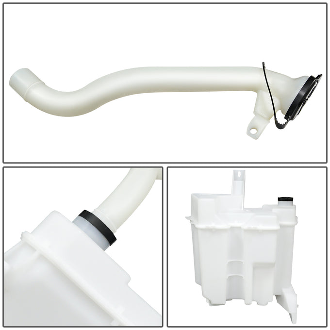 07-11 Nissan Versa Sedan 13-19 NV200 Windshield Washer Reservoir Tank Bottle w/Fluid Pump