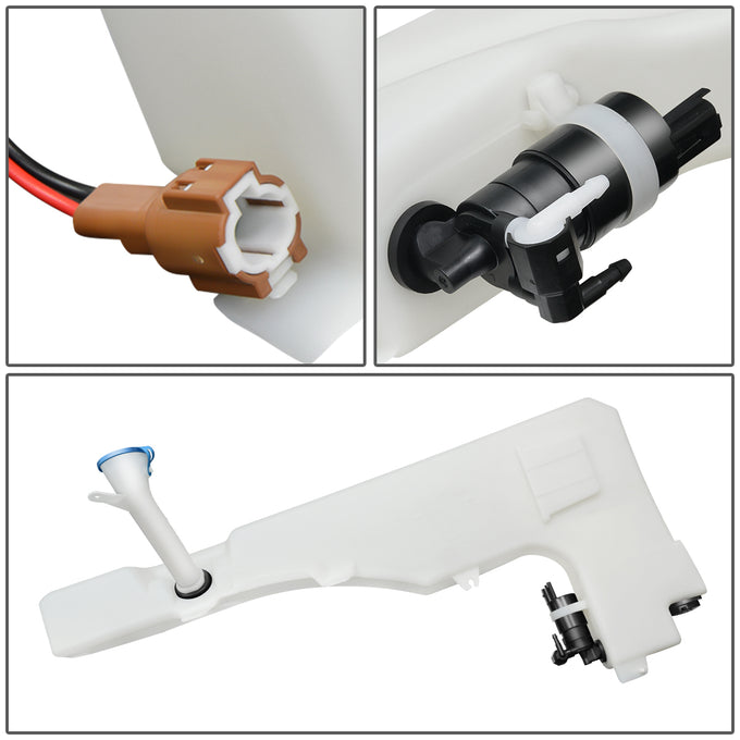 05-08 Nissan Pathfinder Xterra Windshield Washer Reservoir Tank Bottle w/Level Sensor+Fluid Pump