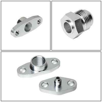 D-Motoring - Oil Feed&Drain Line Kit - Stainless Steel - Universal - 4