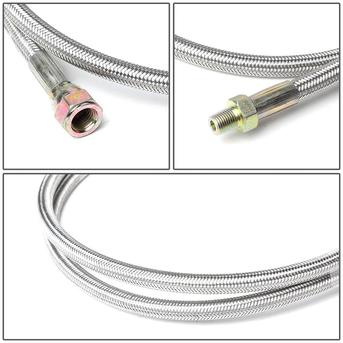 D-Motoring - Oil Feed Lines - 40 in. - 10An Return Drain Line Kit - Stainless Steel - Universal - 2