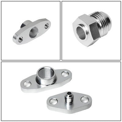 D-Motoring - Oil Feed Lines - 40 in. - 10An Return Drain Line Kit - Stainless Steel - Universal - 4