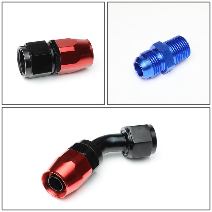 D-Motoring - Oil Feed Lines - 40 in. - 10An Return Drain Line Kit - Stainless Steel - Universal - 5