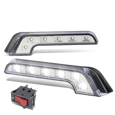 LED Day Time Running Lights - Chrome - w/Switch+Harness - Pair