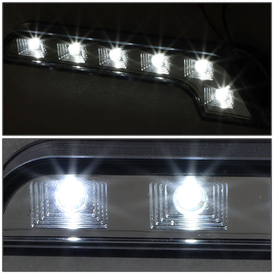 LED Day Time Running Lights - Chrome - w/Switch+Harness - Pair