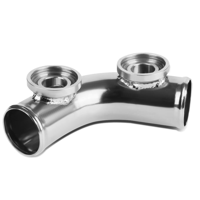 D-Motoring - BOV Adapter - 2.5 in. OD Piping - Type-Ssqv - 70 Degree Angle Bend - 8 in. Long  - 8